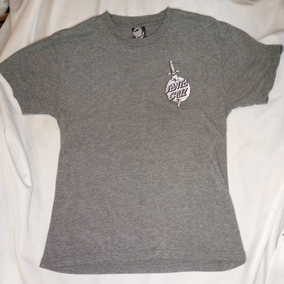 ---Santa Cruz “The Original” Screaming Hand grey T-shirt sz MEDIUM - Picture 1 of 6